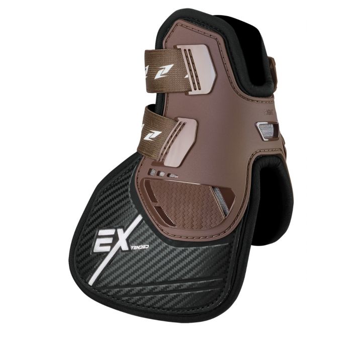 Zandona Carbon Pro H-Performance Fetlocks with a dynamic equestrian silhouette.