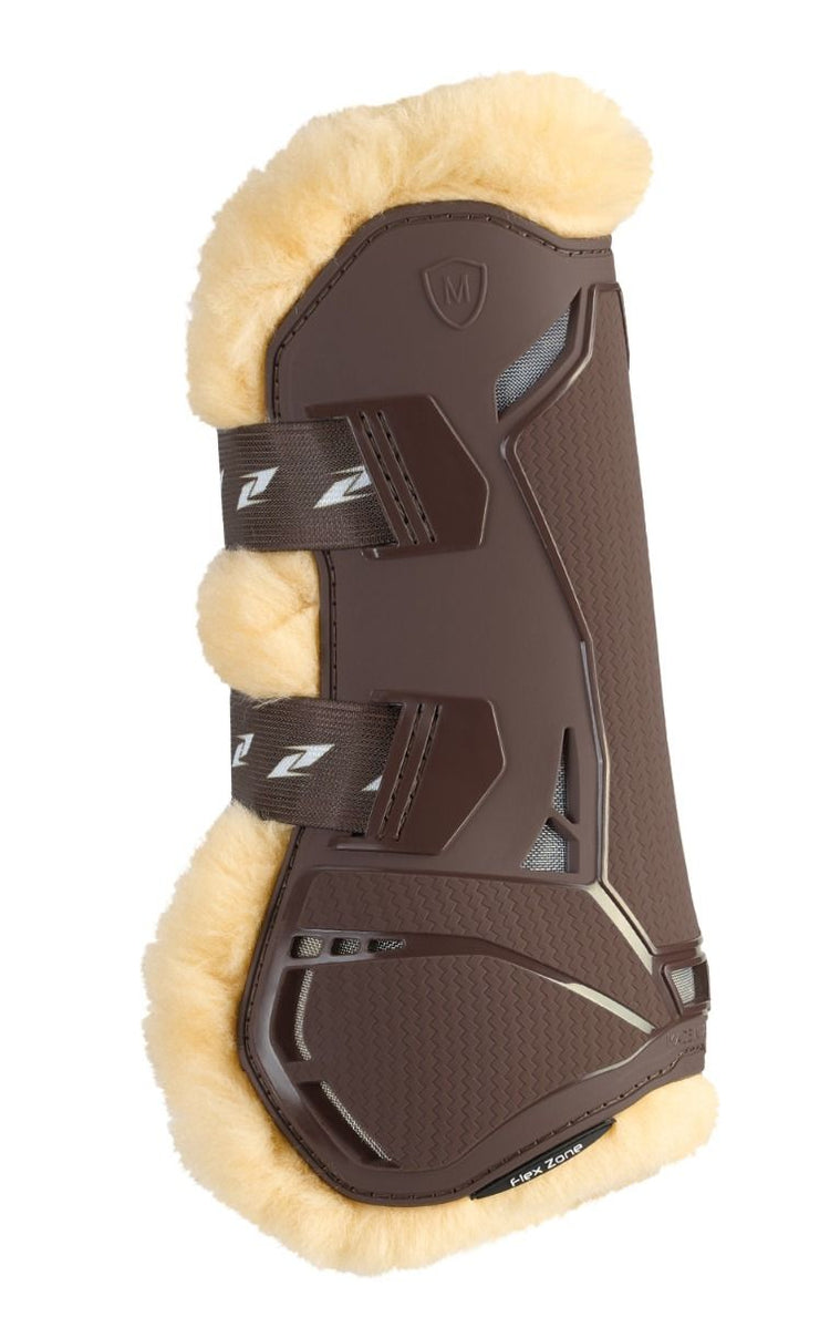 Detail view of the protective shell on Zandona Carbon Pro Tendon Boots.