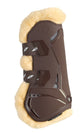 Detail view of the protective shell on Zandona Carbon Pro Tendon Boots.