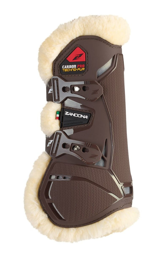 Detail of the contrasting Techno-Fur trim on Zandona tendon boots.