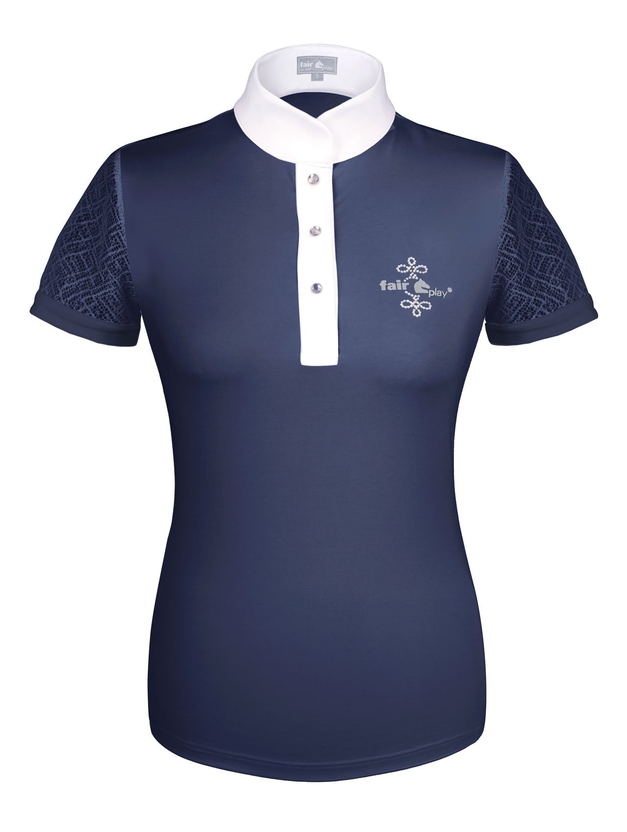 Navy white competition shirt by fair play