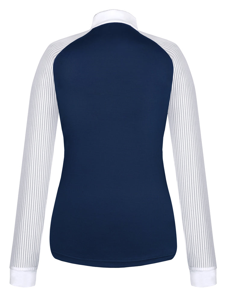 Dark blue show shirt with long sleeves