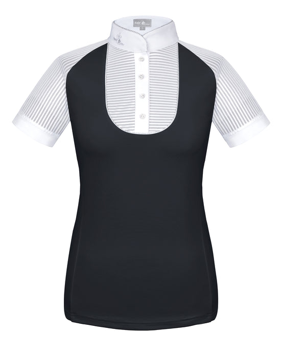 Black and white short sleeve show shirt