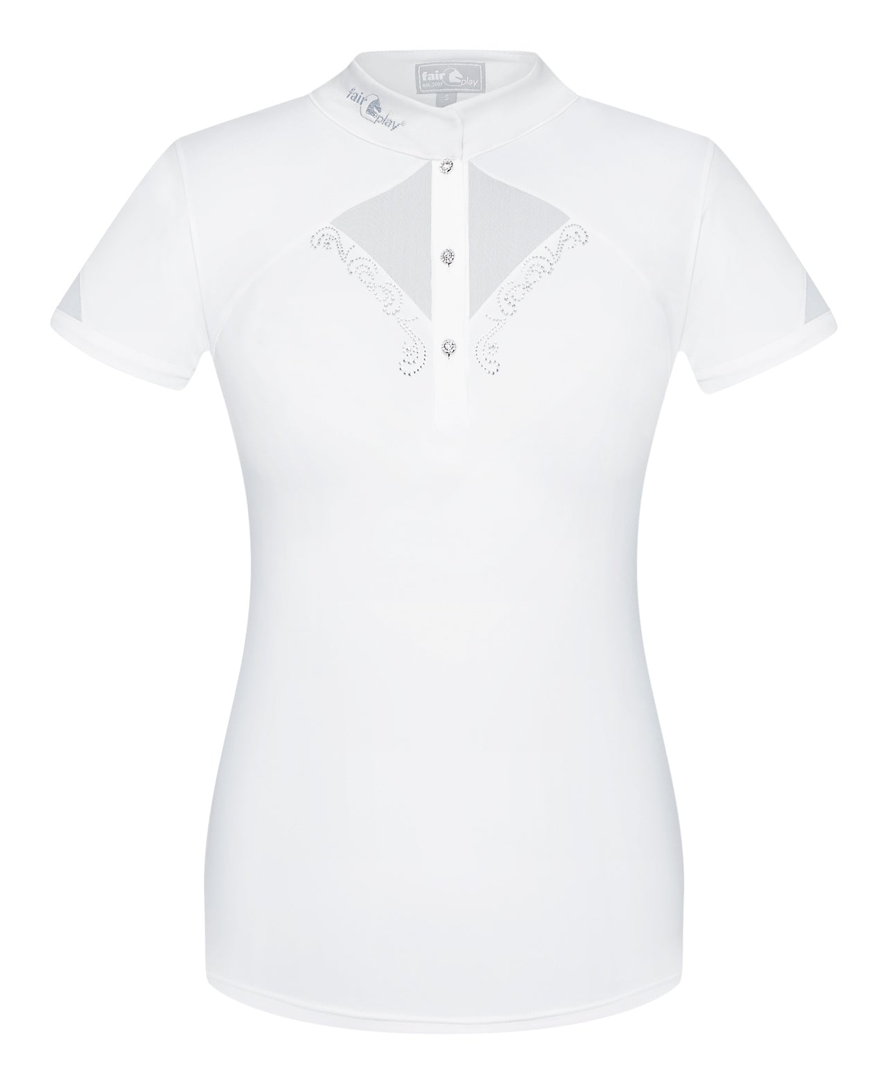 White classy ladies competition shirt