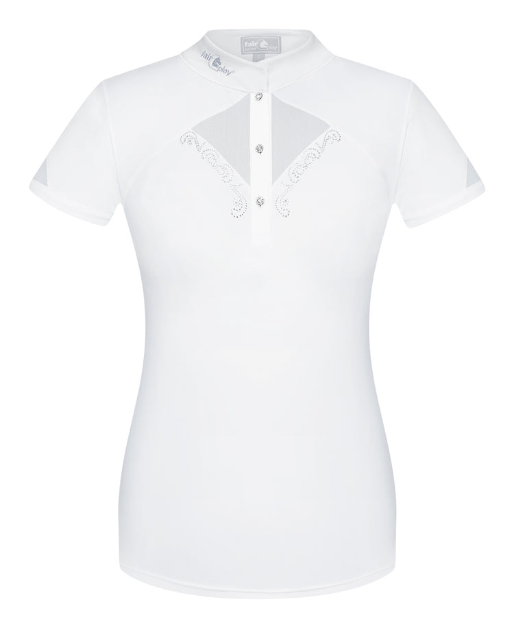 White classy ladies competition shirt
