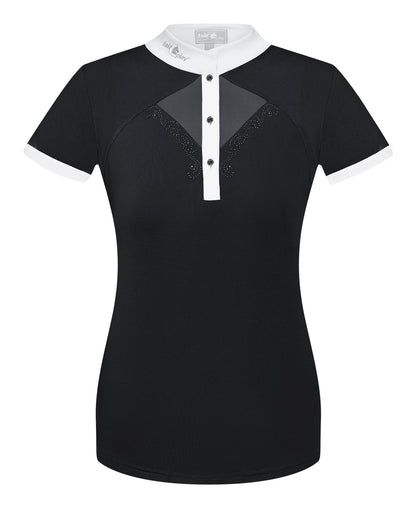 Black show shirt for women with crystals