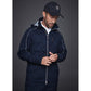Blue riding jacket with reflectors