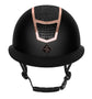 riding helmet with rose gold details