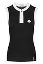 Black and white sleeveless show shirt