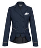 Navy show jacket with a pocket square