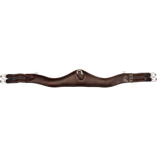 Leather girth without elastic ends