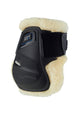 Black young horse approved boots with sheepskin
