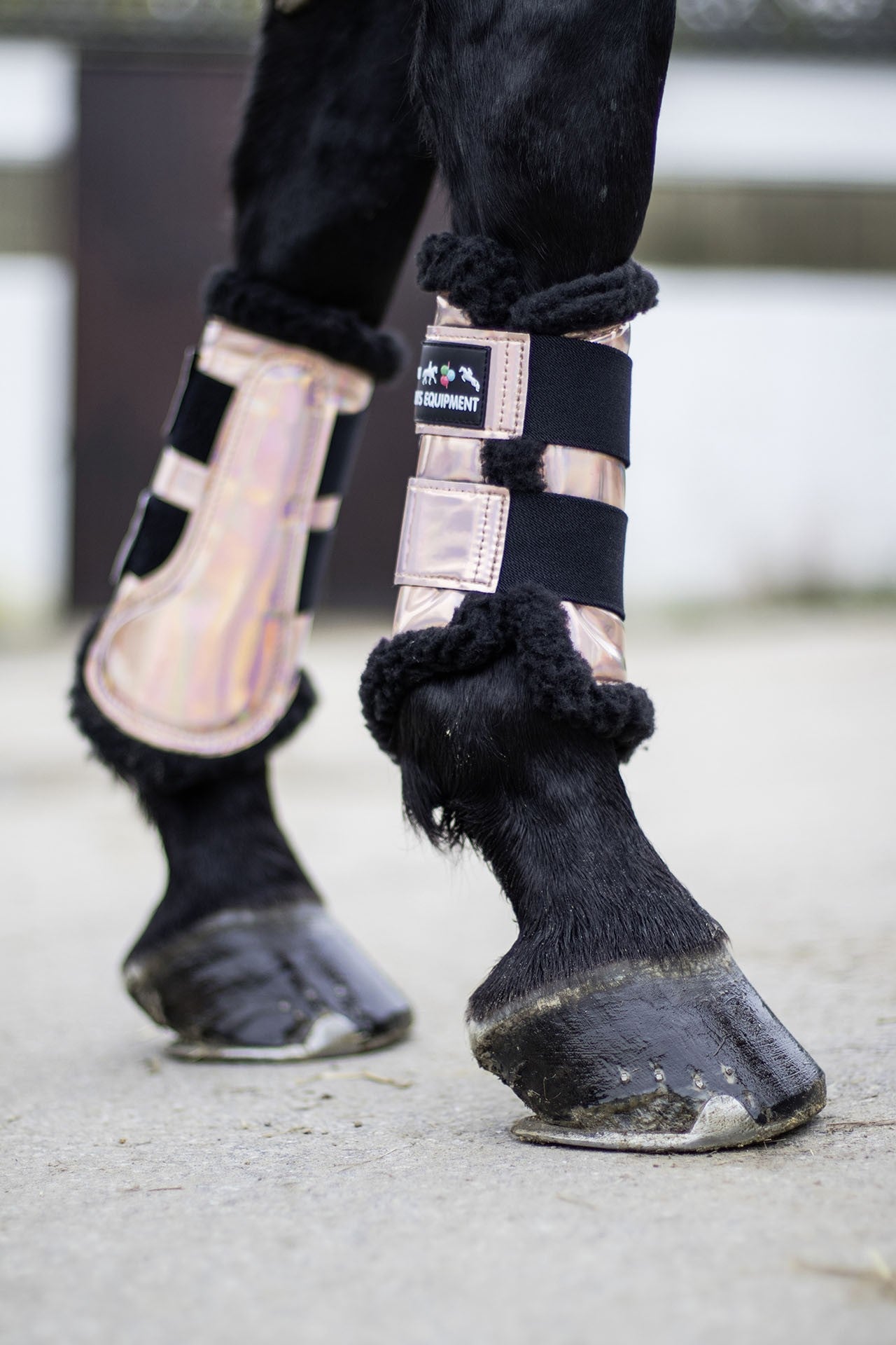 Rose gold brushing boots sale