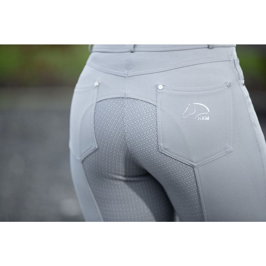 HKM breeches with brand logo