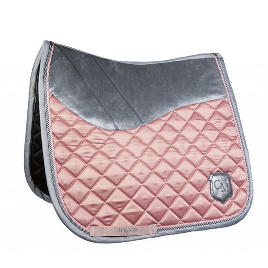 Pink and silver velvet saddle pad