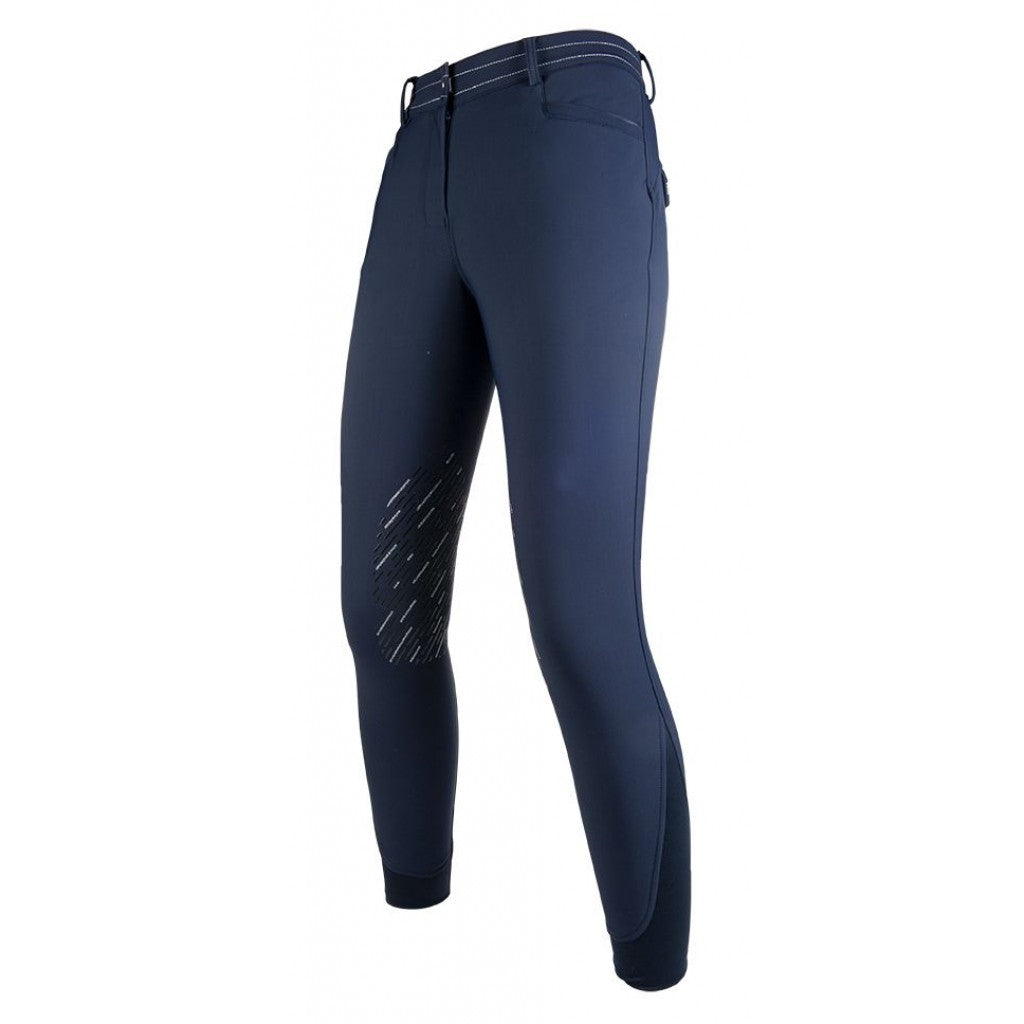 Navy riding breeches with knee patches