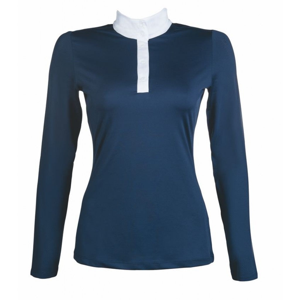 navy competition shirt with long sleeves