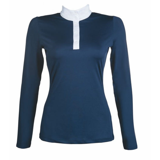 navy competition shirt with long sleeves