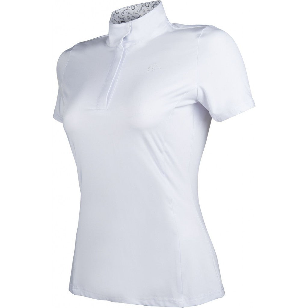 White short sleeve riding shirt for competitions