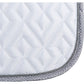White shiny competition saddle pad