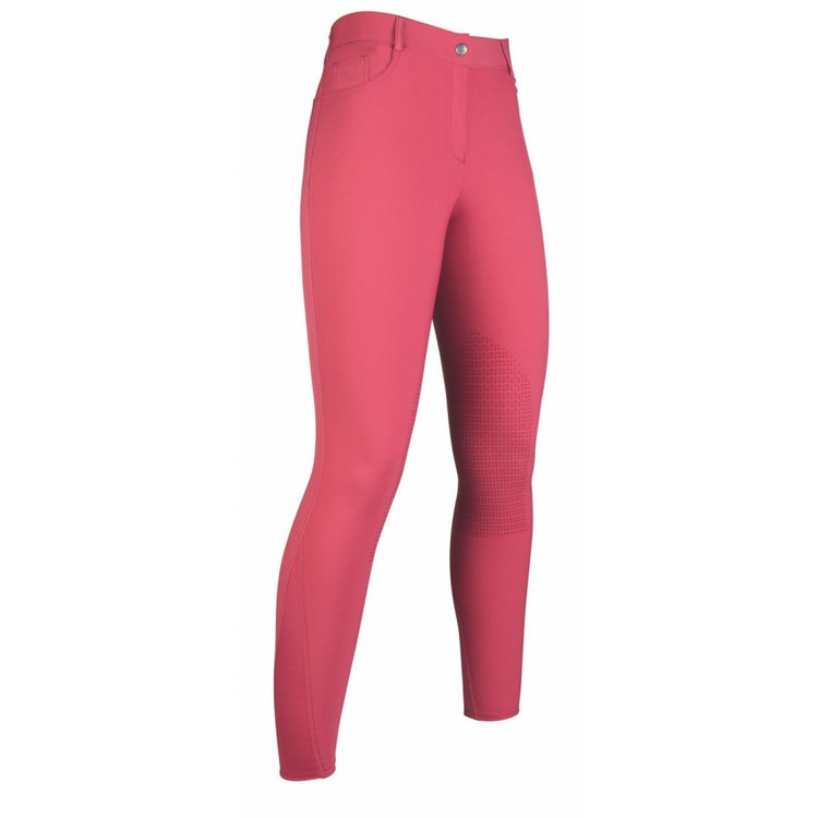 scarlet colour riding breeches with silicone knee patch