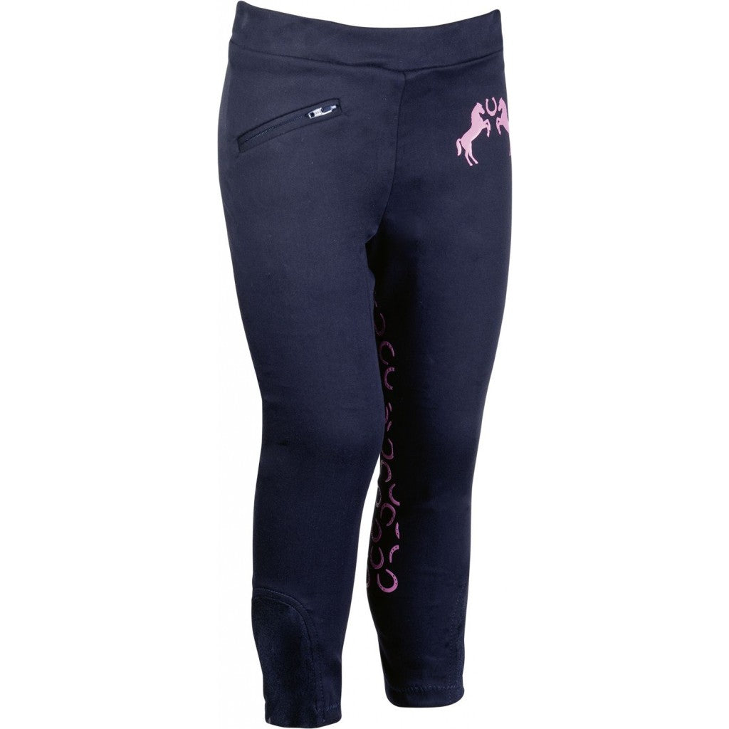 riding breeches for girls with horseshoe motive