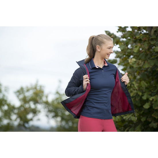 rain jacket with two-way zip for riding