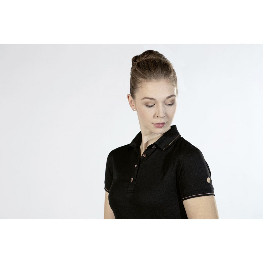 Female black polo on sale shirt