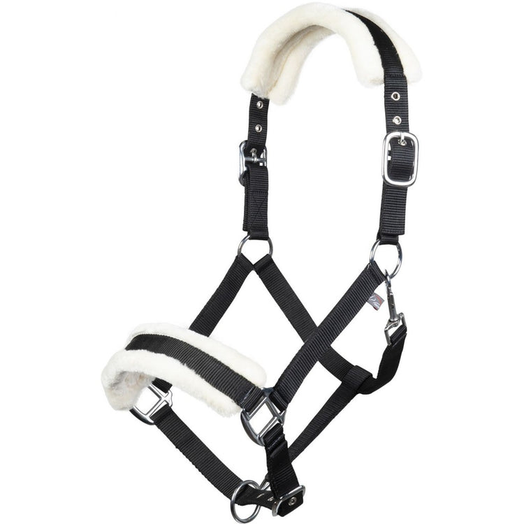 Sheepskin padded halter