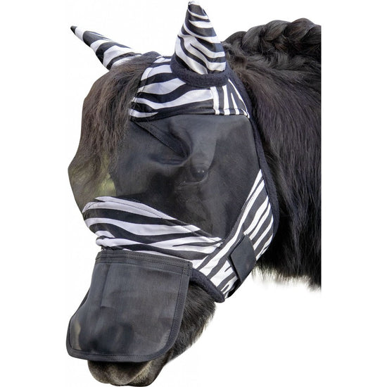 HKM Shetlander Fly Mask Zebra