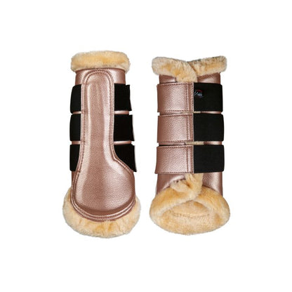 Rose Gold brushing boots for horses