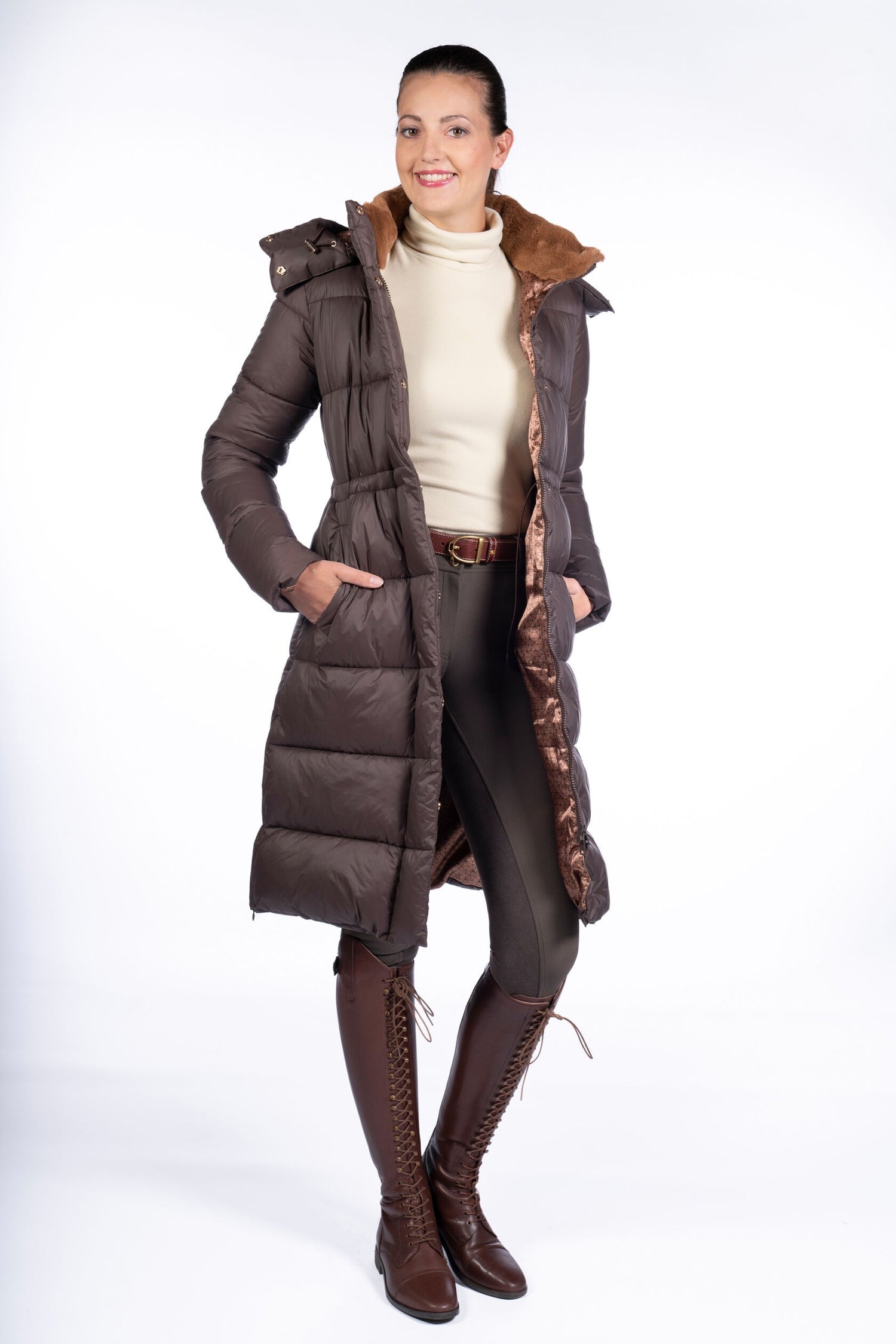 HKM Quilted Coat Marrakesh Brown