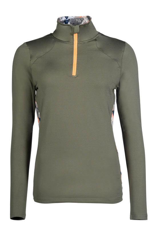 Olive green equestrian base layer