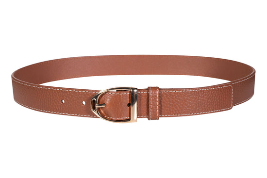 Leather Belt with Stirrup