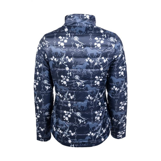 Equestrian motif quilted jacket