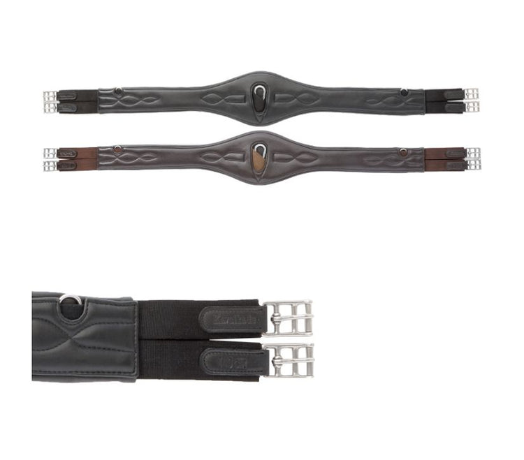 Soft leather girth "Comfort" with elastic