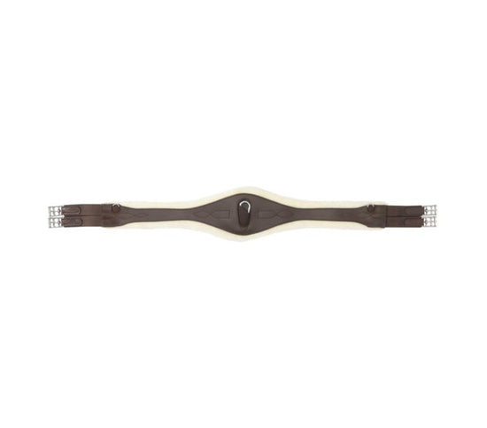 Brown anatomic girth with fur padding