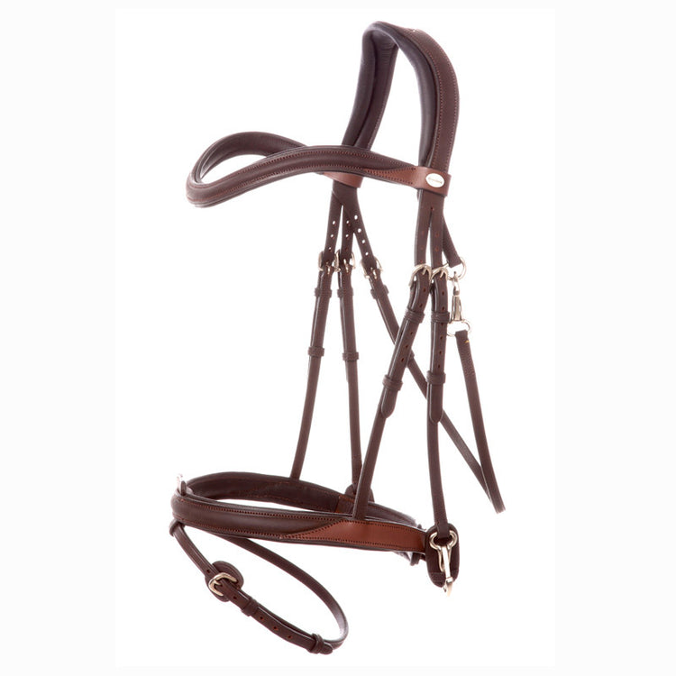 Anatomic bridle with clip cheek pieces