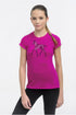 Cavalliera top for kids short sleeve sparkle pink