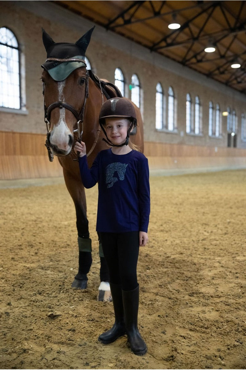 navy top for horse lovers