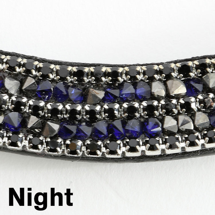 Black and blue curved browband