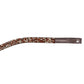 brown coffee coloured brow band with brown leather and button closure