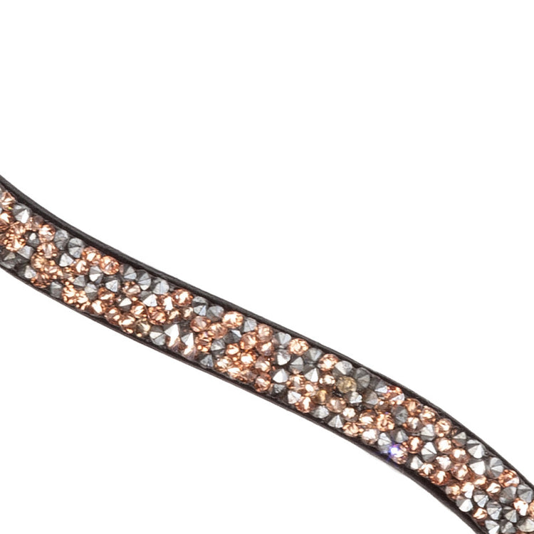 rose silver coloured browband for bridles
