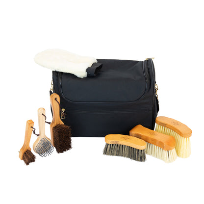 Grooming bag and brushes