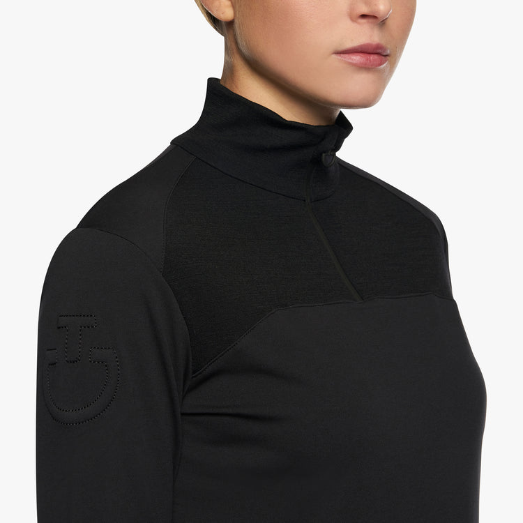Black equestrian training shirt