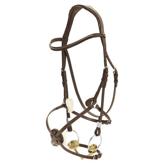 Snaffle bridle with mexican noseband