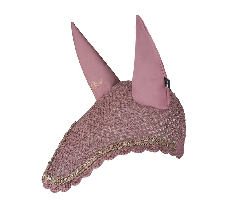 Pink ear bonnet with rose gold details