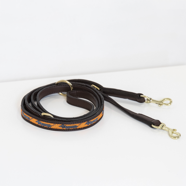 Dog lead with dachshunds pattern