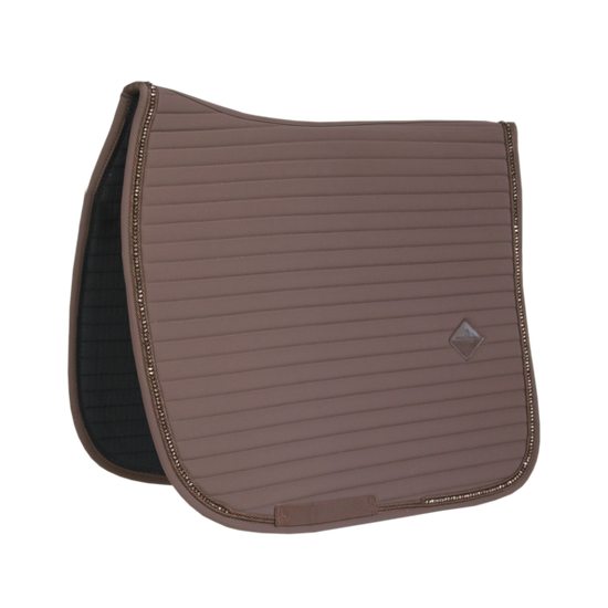 Kentucky Horsewear brown dressage saddle blanket pearls