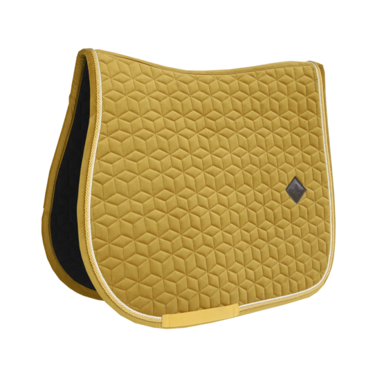 Mustard colored saddle blanket for horses